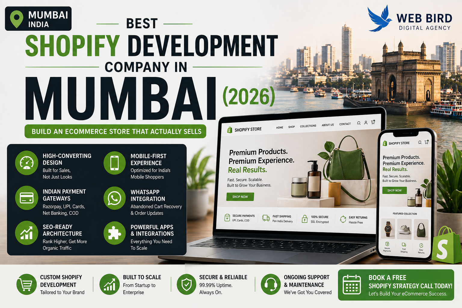 Best Shopify Development Company in Mumbai (2026) — Build an eCommerce Store That Actually Sells | Web Bird
