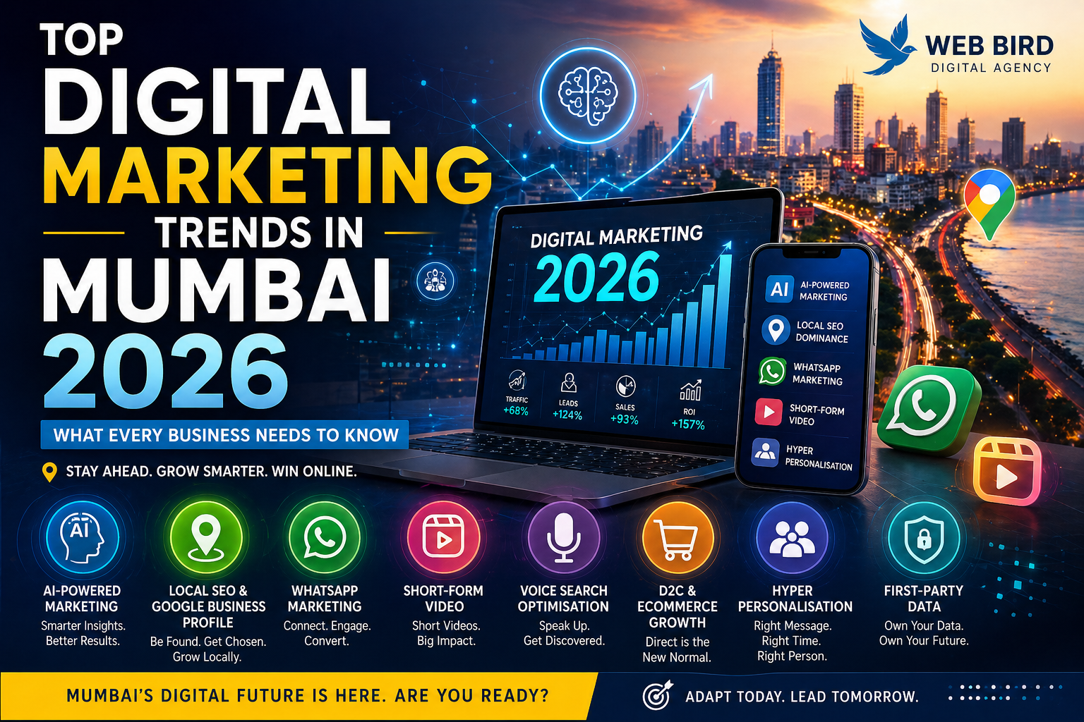 Digital Marketing Trends in Mumbai 2026 blog post preview with key insights on AI, SEO, and social media strategies
