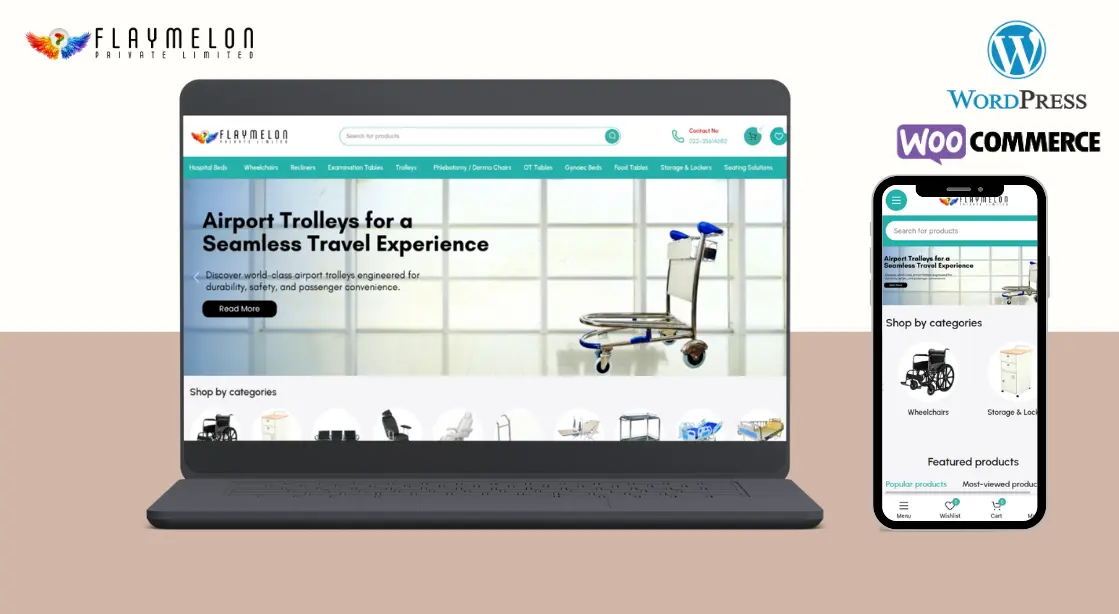  Website design medical and hospital equipment retailers