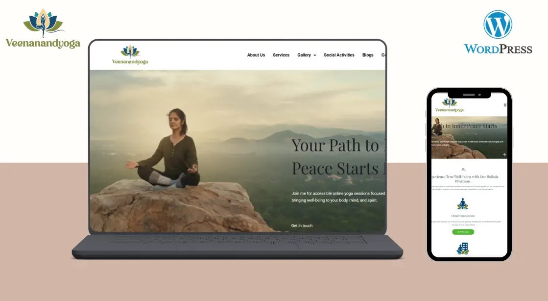 lead yoga instructor website design